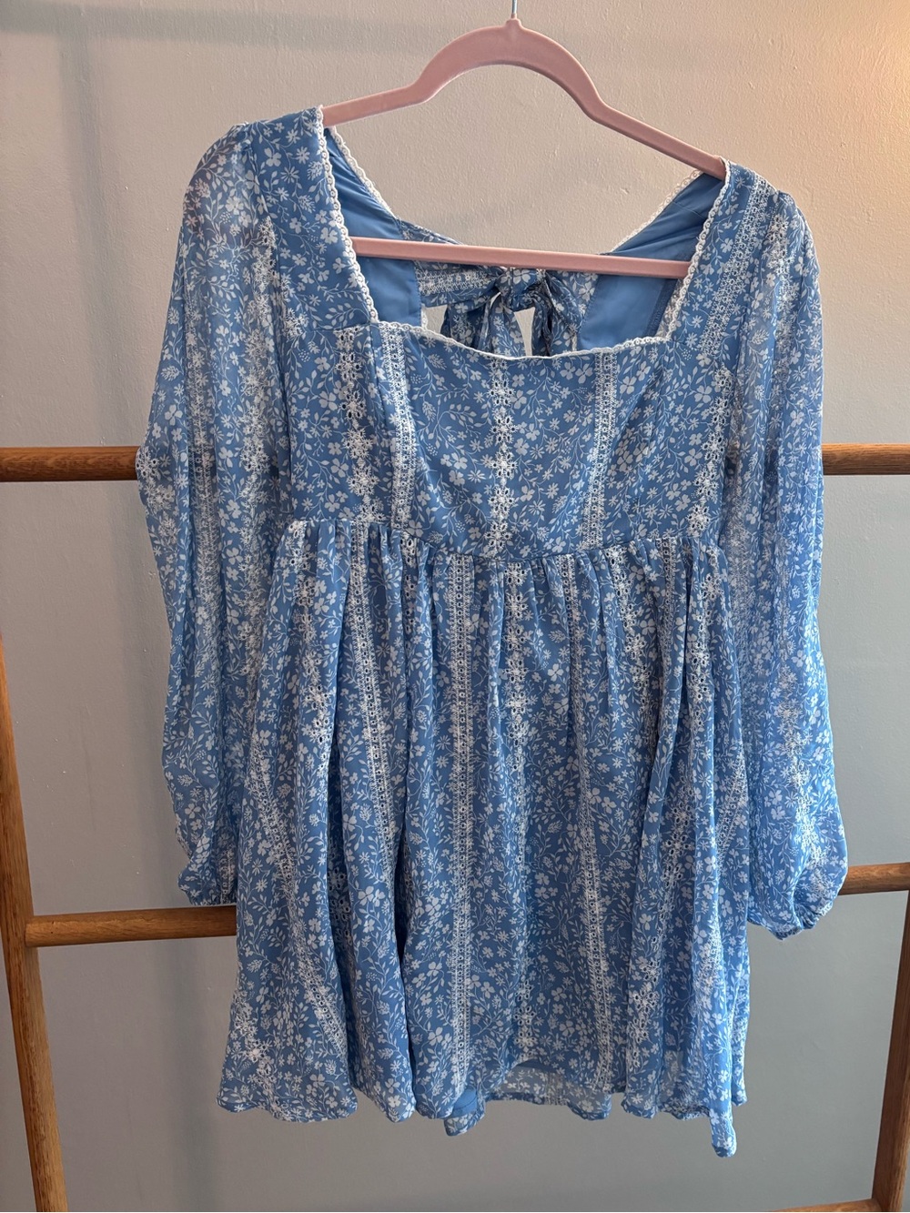 Altar’d state blue coquette mini dress